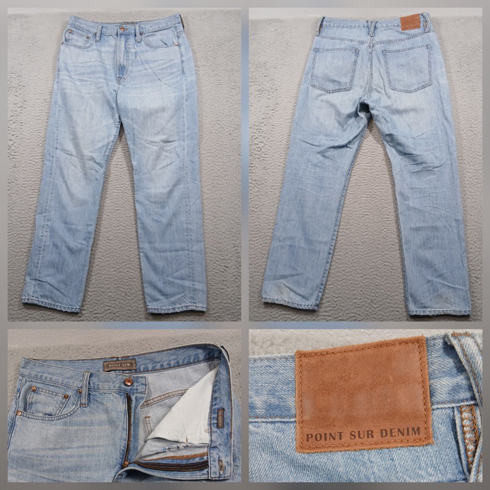 J. Crew Point Sur High-Rise Retro Straight Leg Jeans Women's 30‎ Light Wash EUC